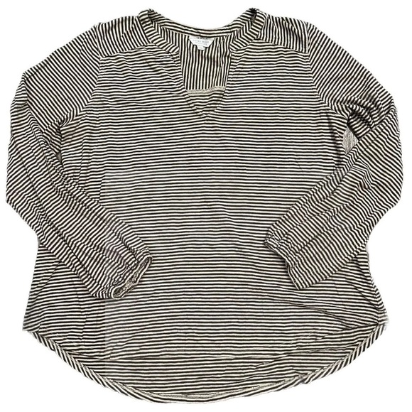Lucky Brand Women's Long Sleeved Peasant  Top V Neck Elastic @ Cuffs FLAW XL - Picture 1 of 9